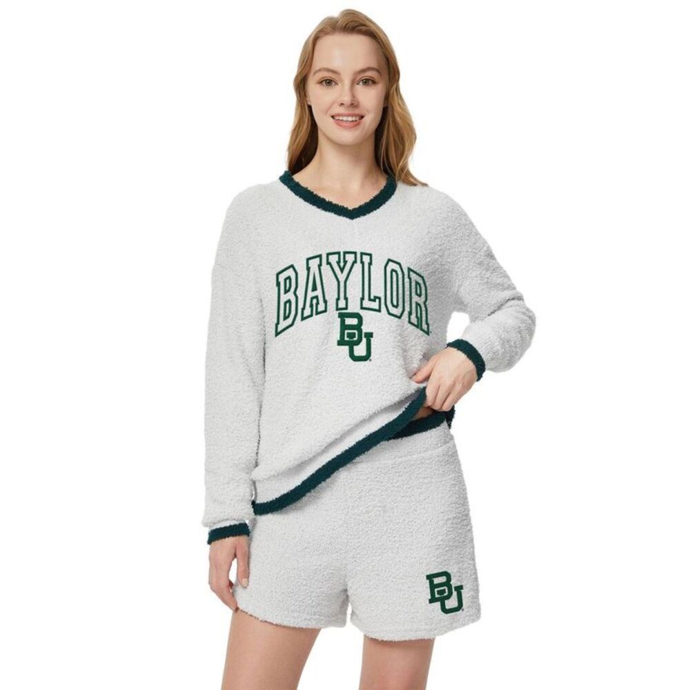 NCAA Baylor Bears Women's Chenille Pajama Set - L